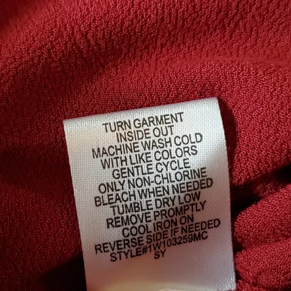 Freshman rosewood colored front tie top - Picture 9 of 9